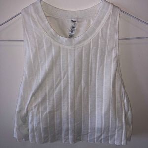 Alo Yoga White Crop Top